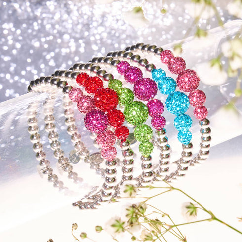 Bracelet Kikiballa en cascade de cristal et récif de corail